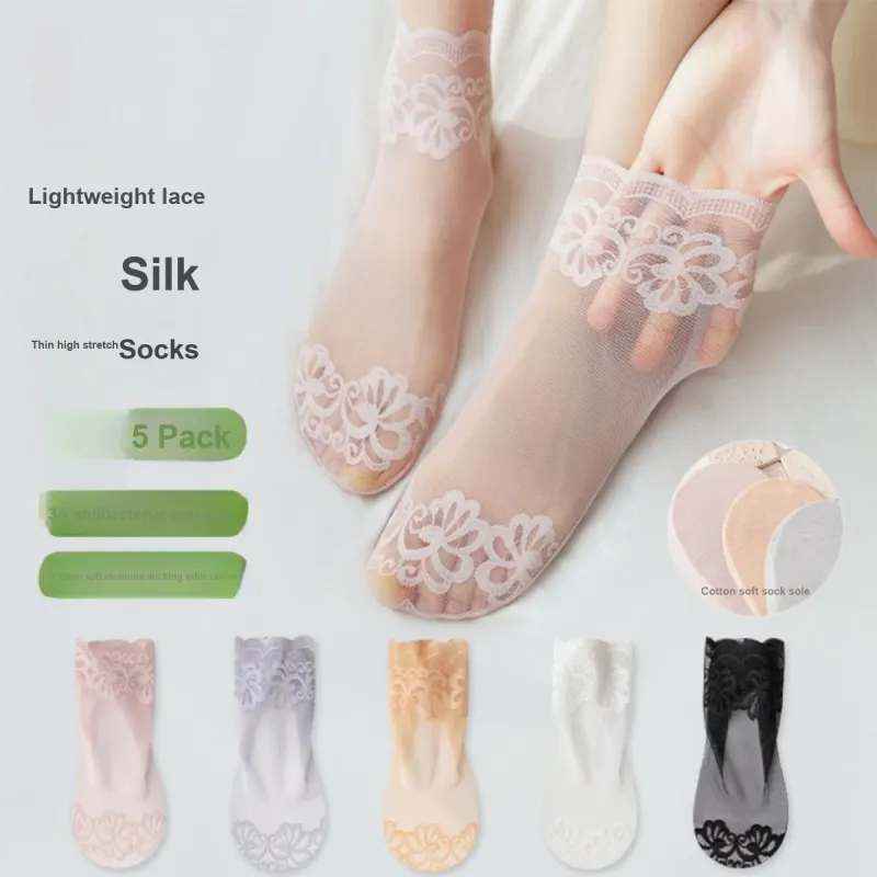 MIIOW Ankle Socks Women's 5 Pack Mixed Color-1