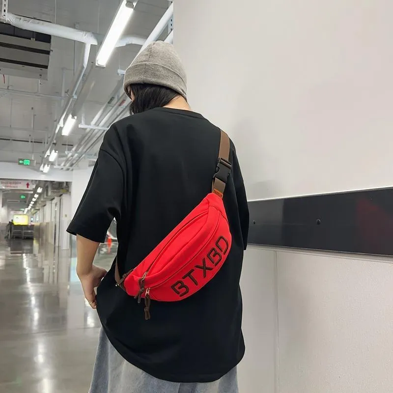 Alcohol Dragon Nylon Fabric Sling Bag Regular Unisex Black/White/Gray/Red/Orange-1