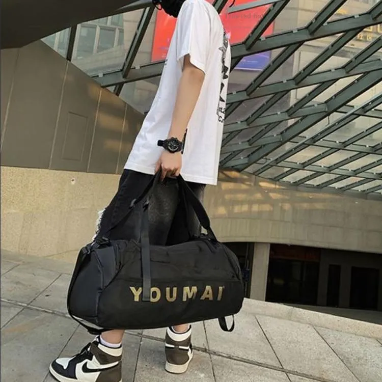 NIGEER Nylon Gym Bag Large Size Unisex Black/Red/Green/Khaki/Yellow/Pink-1