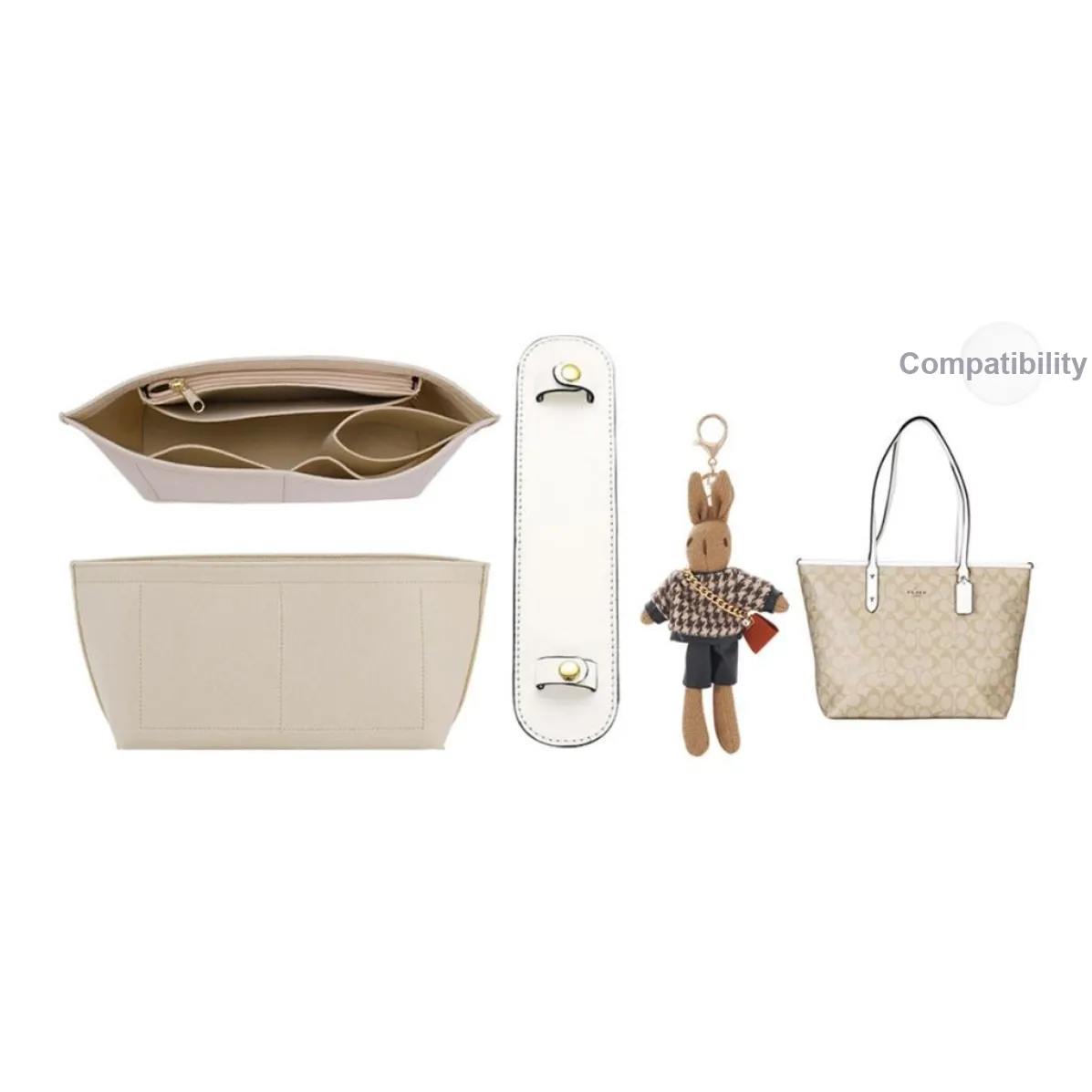 Kim Yeon sha Felt Liner Women's Ecru, Khaki