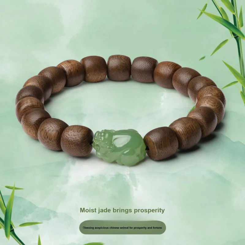 LAOMIAO Bracelets Pale Greenish White Jade Women's-2