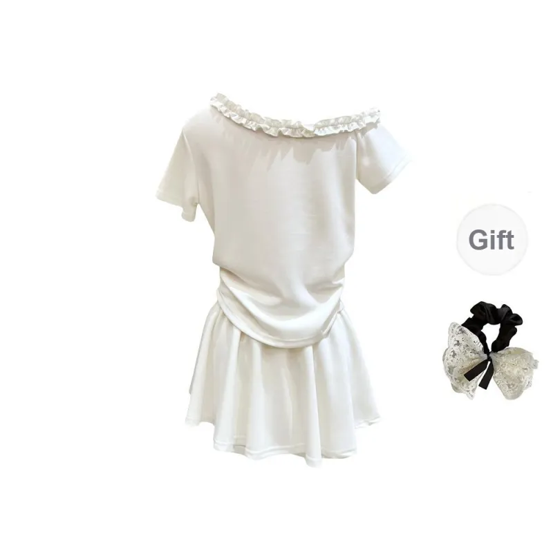 PAVEA Two Piece Skirt Sets Women's-5