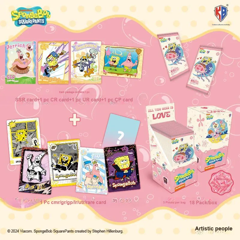 Kabao Cultural Creation SpongeBob Mysterious Box V10 IP/Anime Cards 18 Packs/box-5