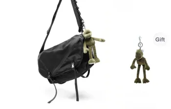 CHAOFANJI Nylon Crossbody Bag, Shoulder Bag Tubas Unisex Black