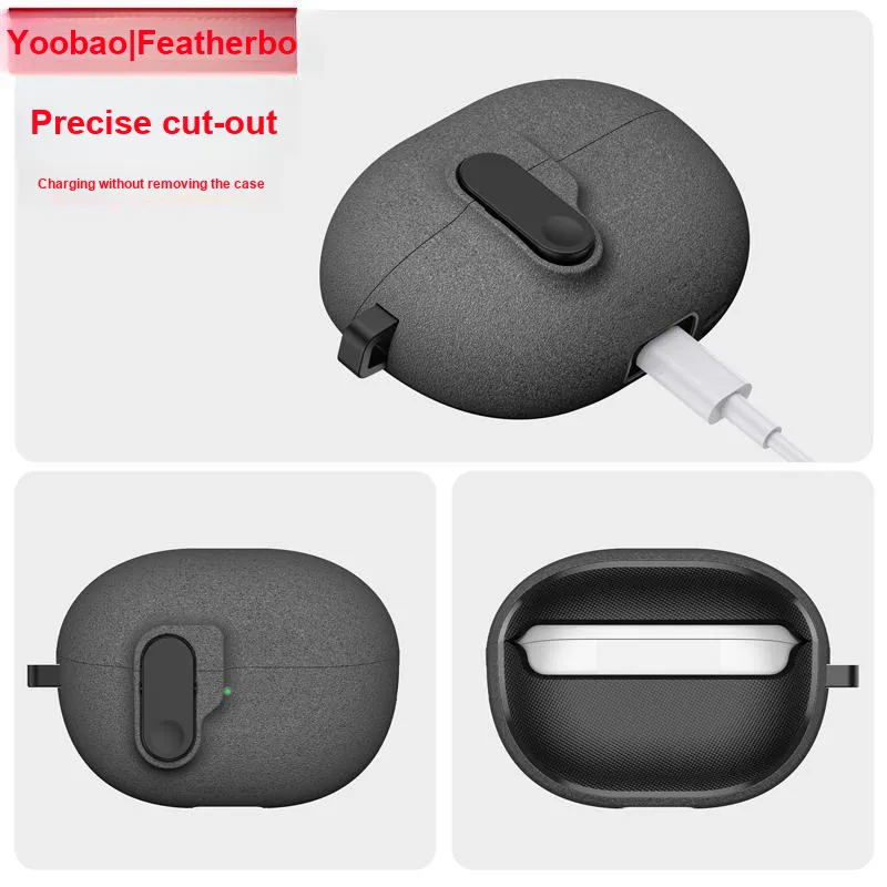 Yoobao Compatibility Huawei FreeBuds Pro 4 TPU Automatic Latch With Drop Protection Lock Headphone Cases-2