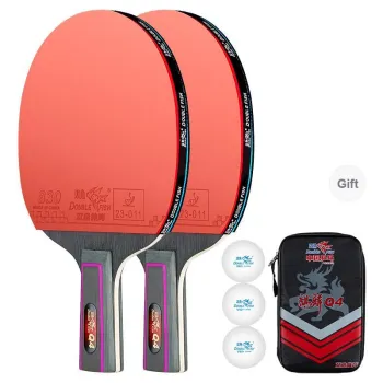 DOUBLEFISH Ping Pong Paddles Unisex Maple Wood Base