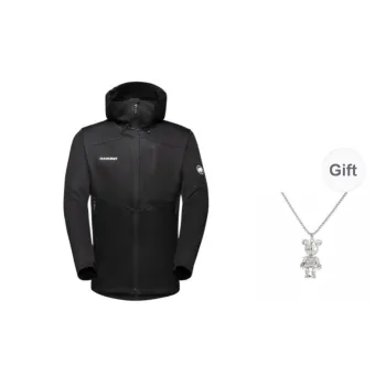 MAMMUT Clion Jackets Coats Unisex Black Comes With Necklace