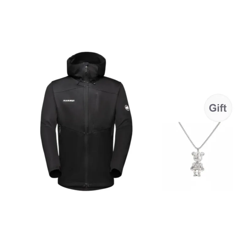 MAMMUT Clion Jackets Coats Unisex Black Comes With Necklace-0