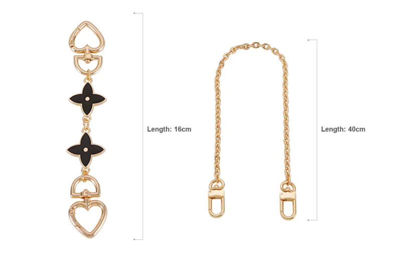 Lan Bao Fan Metal Shoulder Strap, Bag Accessory Women's Gold Tone-3