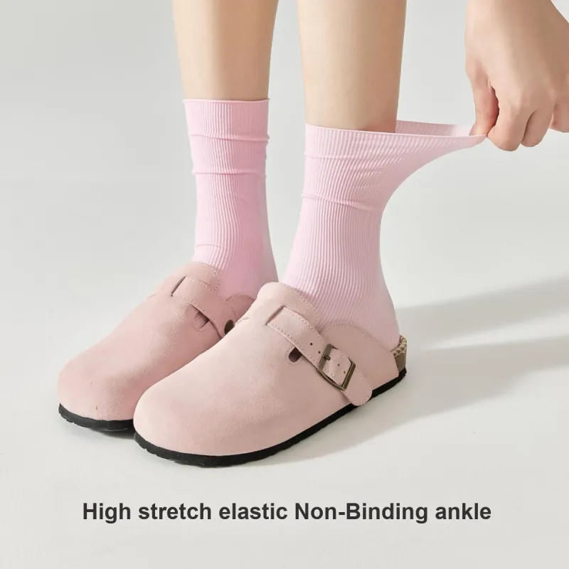 Temooues Mid Calf Socks Women's 5 Pack-3