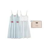 Sky Blue 202346A (with Pads) Camisole Dress