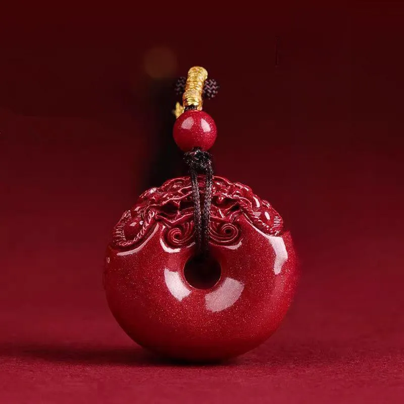 Zhen Yu Zhen Pin Cinnabar Necklaces Unisex-1