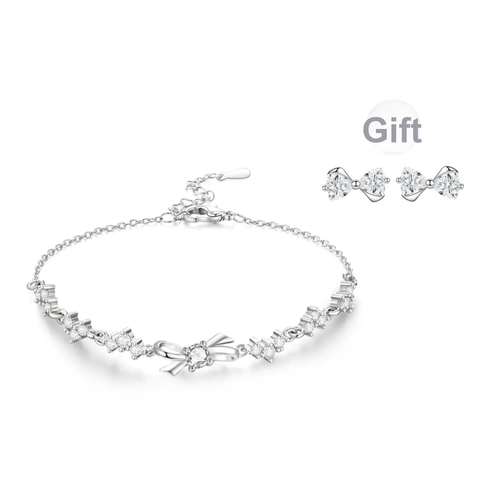 Сердце Маленький Медведь Серебряный Браслет Женские