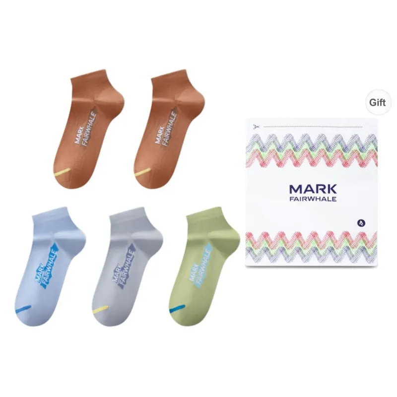 FAIRWHALE Ankle Socks Unisex 5 Pack-0