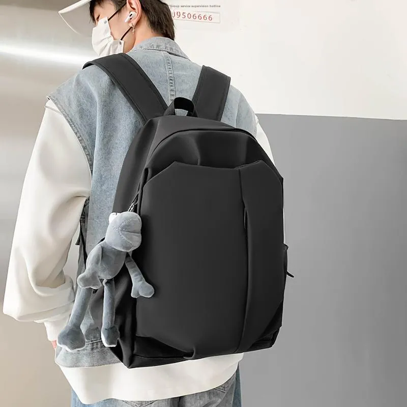 LUVISTRUE Nylon Backpack Regular Unisex Gray/Black/Burgundy/Ecru-9