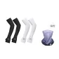 White Sleeve Covers+Black Sleeves+Sun Protection Mask