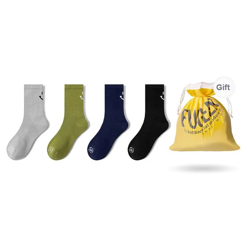 FUGEER Mid Calf Socks Men's 4 Pack-28