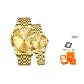 Gold-Tone Steel Band Gold Dial .