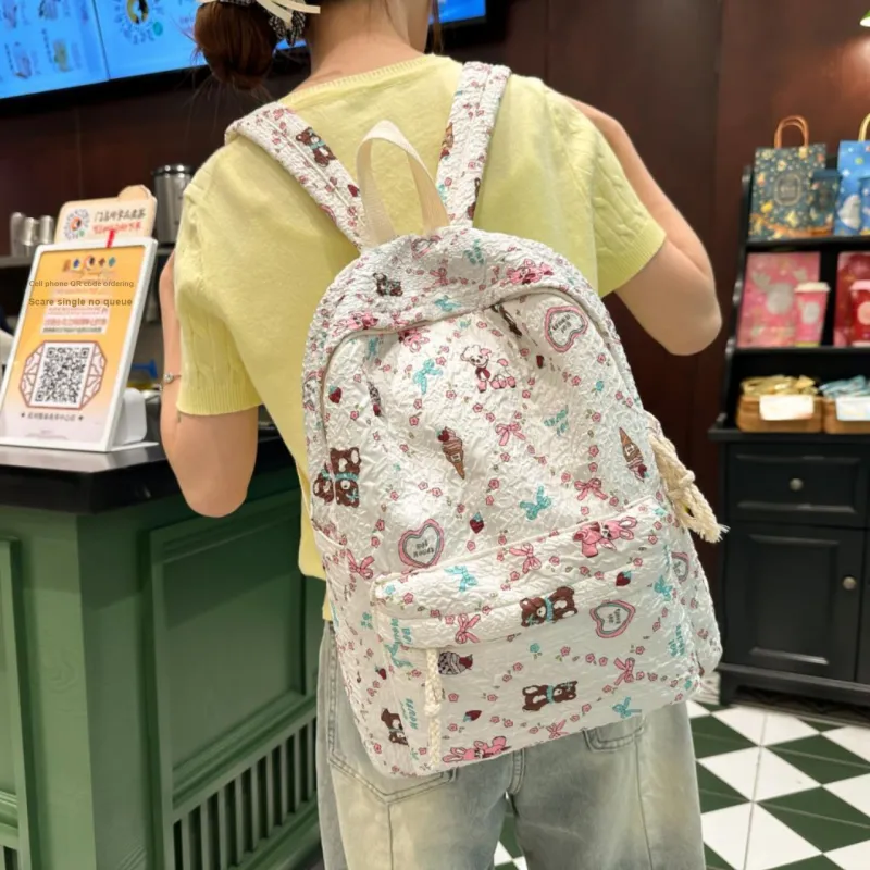 Parker Bear Nylon Backpack Regular Women's Multicolor-23