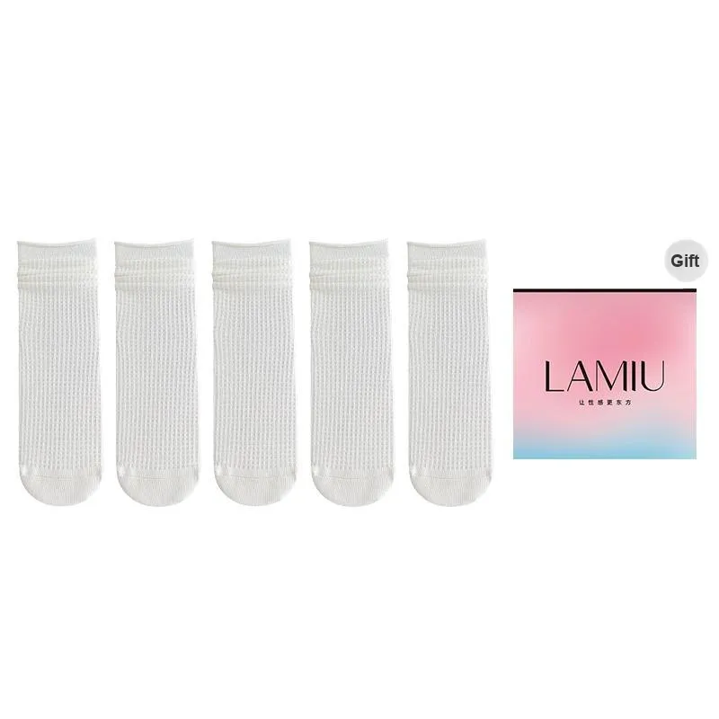 Lan Miao Mid Calf Socks Women's Shopping Bag Combo Set-4