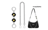 Black White Round Button+Iron 14 Size O-Shaped Decorative Chain 40cm
