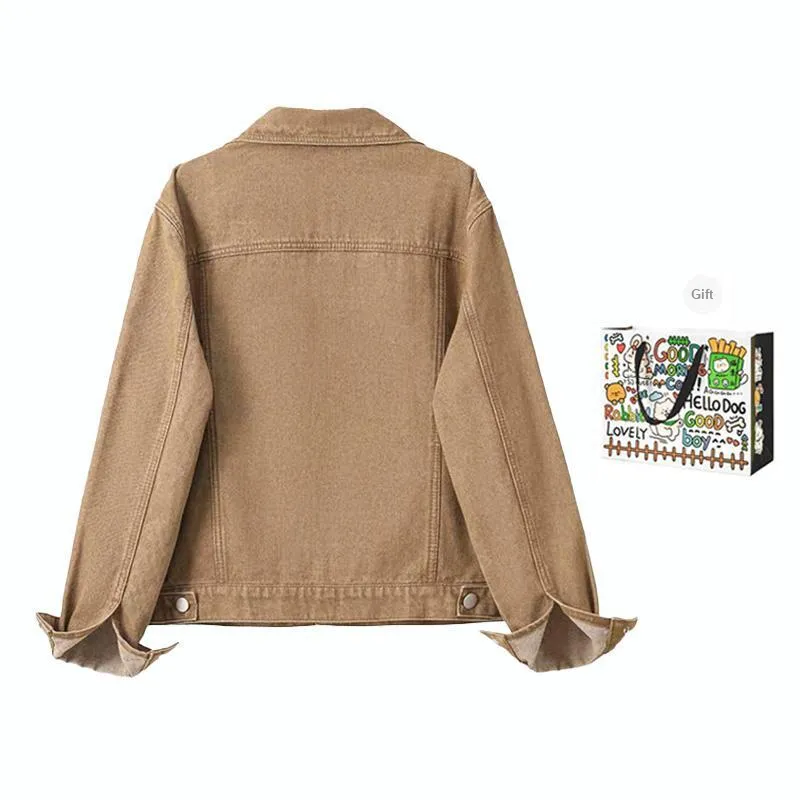 OURUOKE Denim Jackets Women's-1
