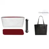 City33 (Black Silver) Set of 3[Shoulder Strap Pad+Bottom Pad+Burgundy Waterproof Liner]☆ Compartment Style