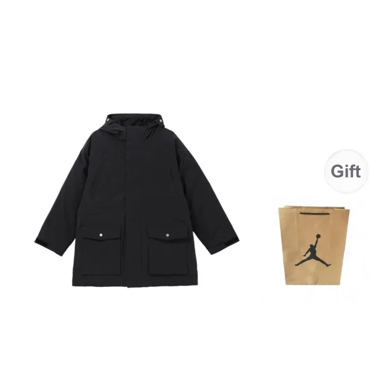 Jordan Down Jacket Unisex Black Shopping Bag Included-0