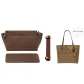 [Three-Piece Set in Dark Brown]Zipper Liner+Bottom Pad+Shoulder Pads