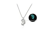 Glow in The Dark Flame Dragon Necklace[Blue Green]