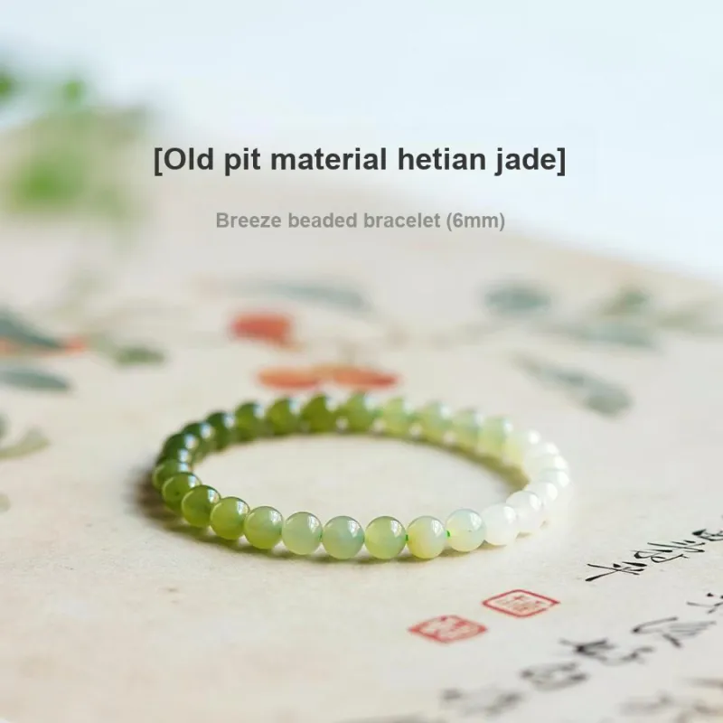 FANGYUANXIAOFU Hetian Jade Bracelets Green Jade Women's-1