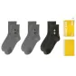 [3 Pack]2 Black Gray+Black