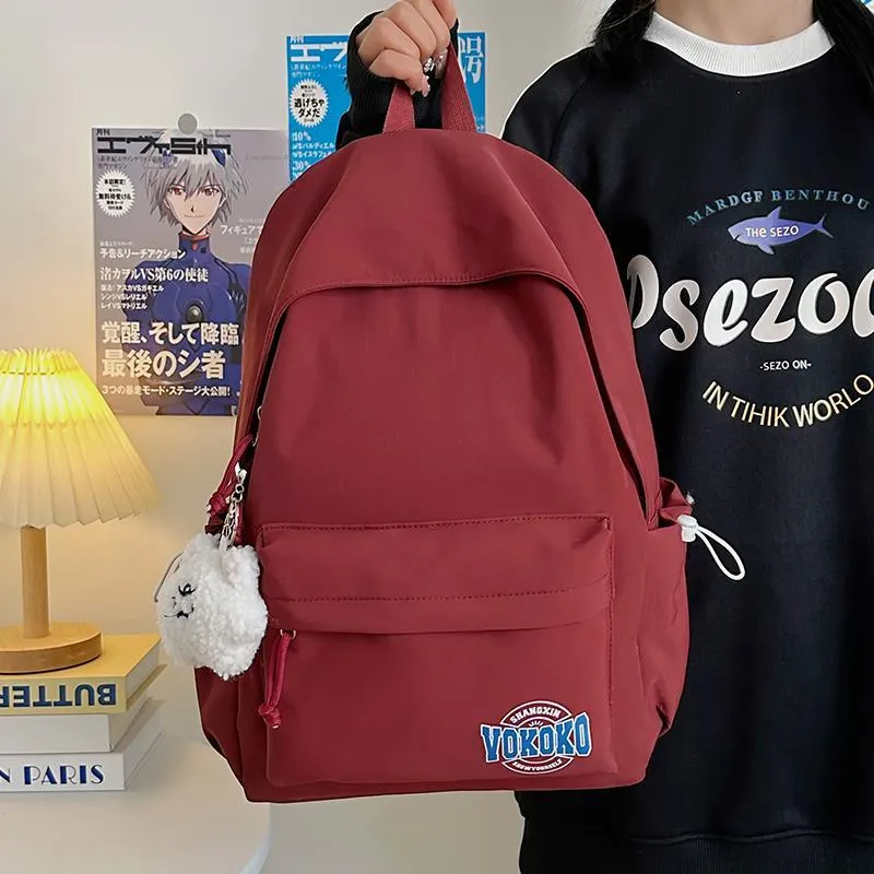 OUZIHUANG Nylon Backpack Large Size Unisex Multicolor-19