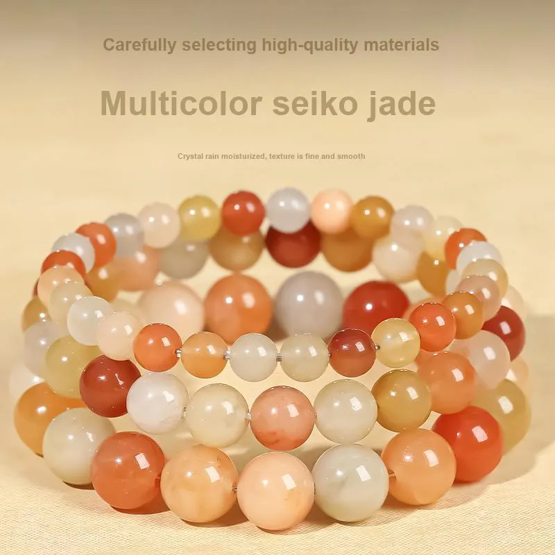 Xiang Yin Golden Silk Jade Bracelets Unisex-3