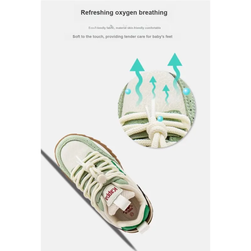 KAPPA KIDS Kappa Abrasion Resistant Breathable Low Top Casual Shoes Green Blue Kids'-3