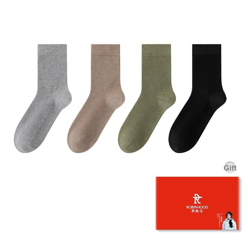 ROBINHOOD Mid Calf Socks Men's Box 4 Pack-0