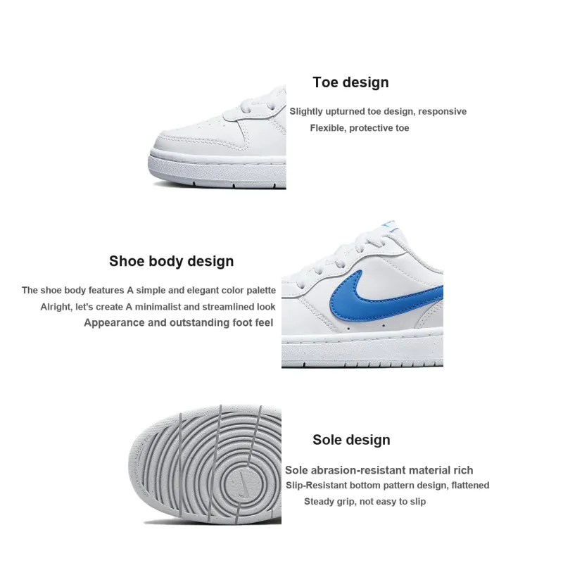 Nike Court Borough Low 2 'White Blue Green' GS-1