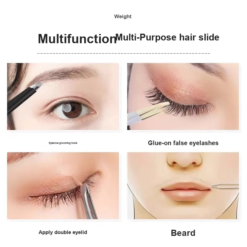 ZHENZI Precision Eyebrow Tweezers & Nose Hair Puller, Fake Eyelash Curler, And Facial Hair Grooming Tool-1