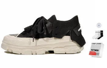 NUTTINESS Skateboard Shoes Unisex Low Top Black