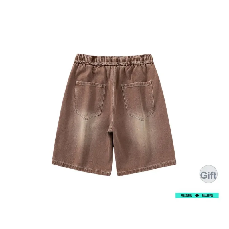 PAINT STAIN Denim Shorts Unisex-27