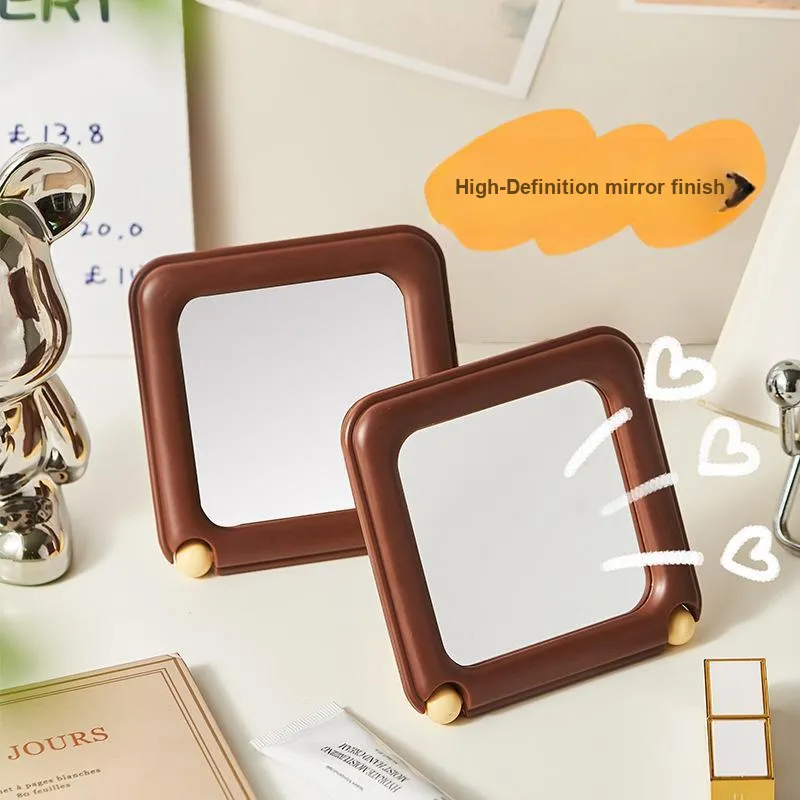Sweet Pillow House Portable Foldable Chocolate Refill Square Make Up Mirrors-4
