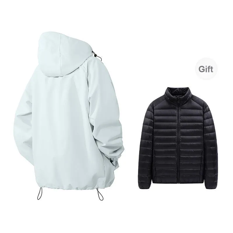 PISYPOX Water Resistant Windproof Wear Resistant Windbreaker Jacket Unisex-17