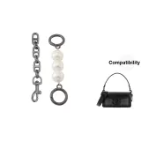 (Black) Pearl Extender Chain 13cm+Pig Nose Extender Chain 12cm