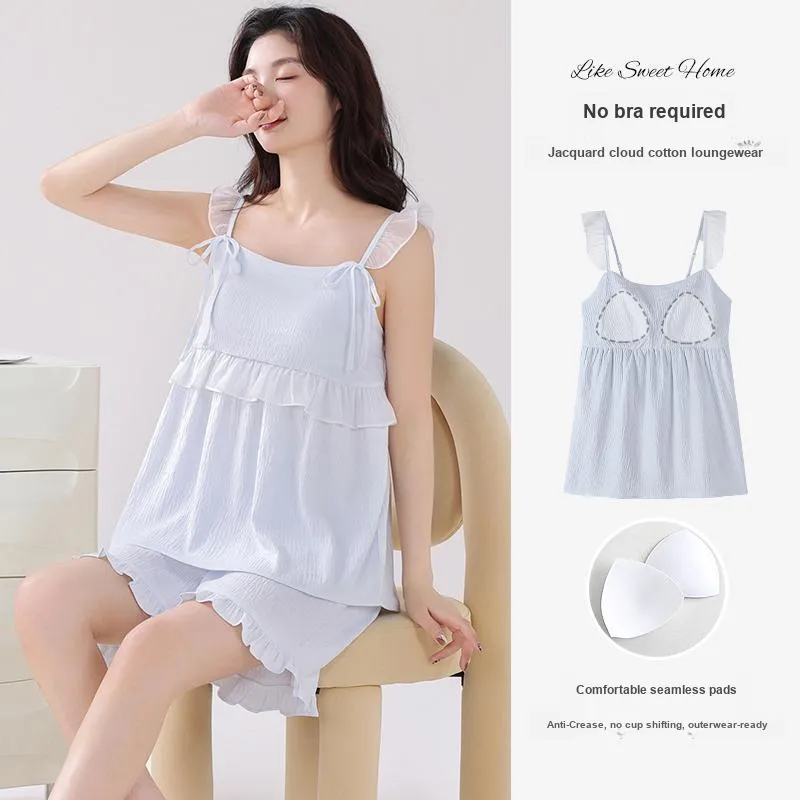 FENTENGCARE Pajama Set Women's Light Blue-2