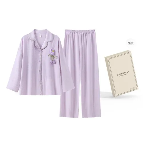 O'MESIK Pajama Set Women's Gift Box Set Purple