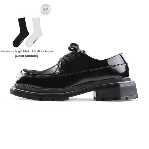 HANQIAORIJI Dress Shoes Unisex Low-Top Black