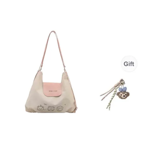 CORE BIRD PU Shoulder Bag Women's White/Silver