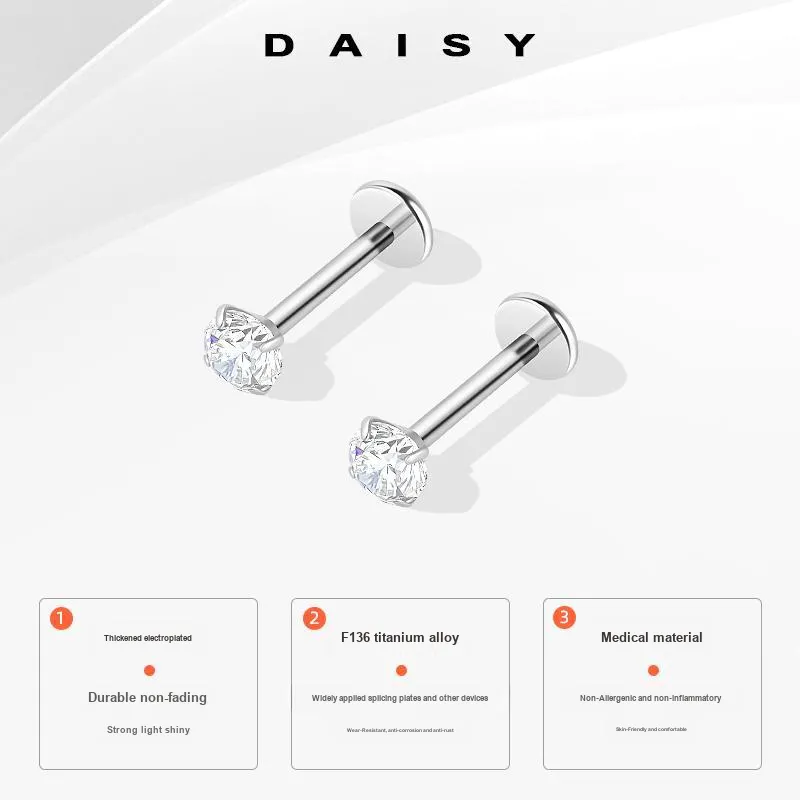 Daisy Dream Titanium Stud Earrings Women's-2