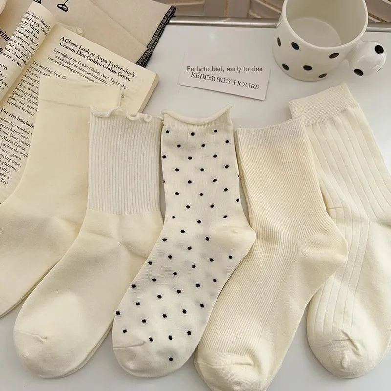 Mulong Family Mid Calf Socks Women's 5 Pack-4