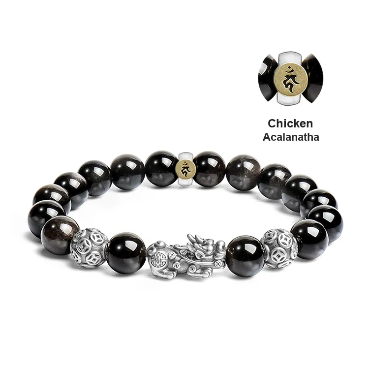 YINXIANGMOU Obsidian Bracelets Men's-30